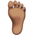 🦶🏽 foot: medium skin tone display on Apple